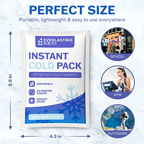 50 Pack Instant Ice Packs for Injuries, Disposable Instant Cold - Product Imagery