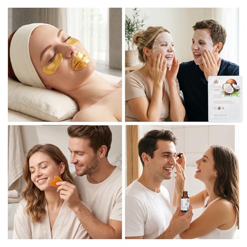 Gifts for Women & Men, 32 Pcs Coconut Vanilla Spa Gift Basket - Product Imagery