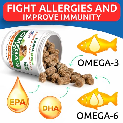 Omega 3 for Dogs & Cats - Fish Oil, Skin&Coat Health, - Product Imagery