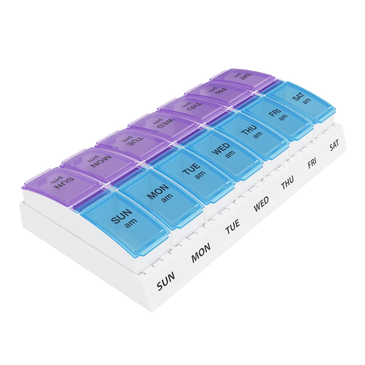 Ezy Dose Weekly (7-Day) AM/PM Pill Organizer, Large Case, - Product Imagery