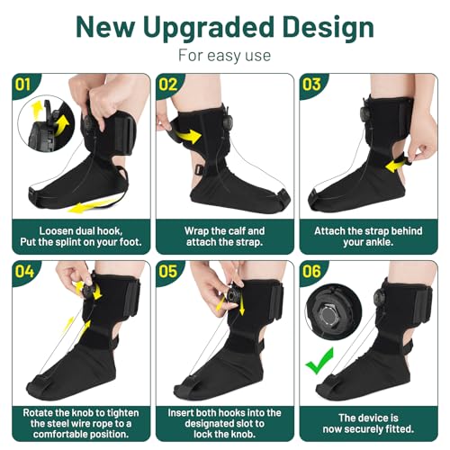 Plantar Fasciitis Night Splint Sock - Hook Knob Adjustment - Product Imagery