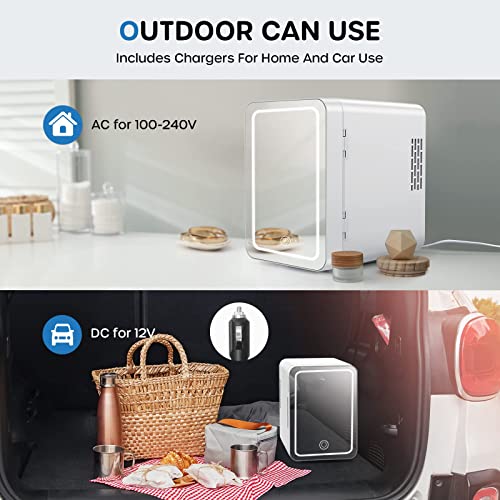 ECOWELL Skin Care Fridge for Cosmetic, Mini Skincare Fridge with - Product Imagery