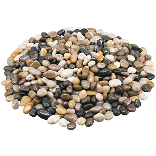 Fish Tank Rocks,Virekm River Rocks, Decorative Ornamental Pebbles – mixed color