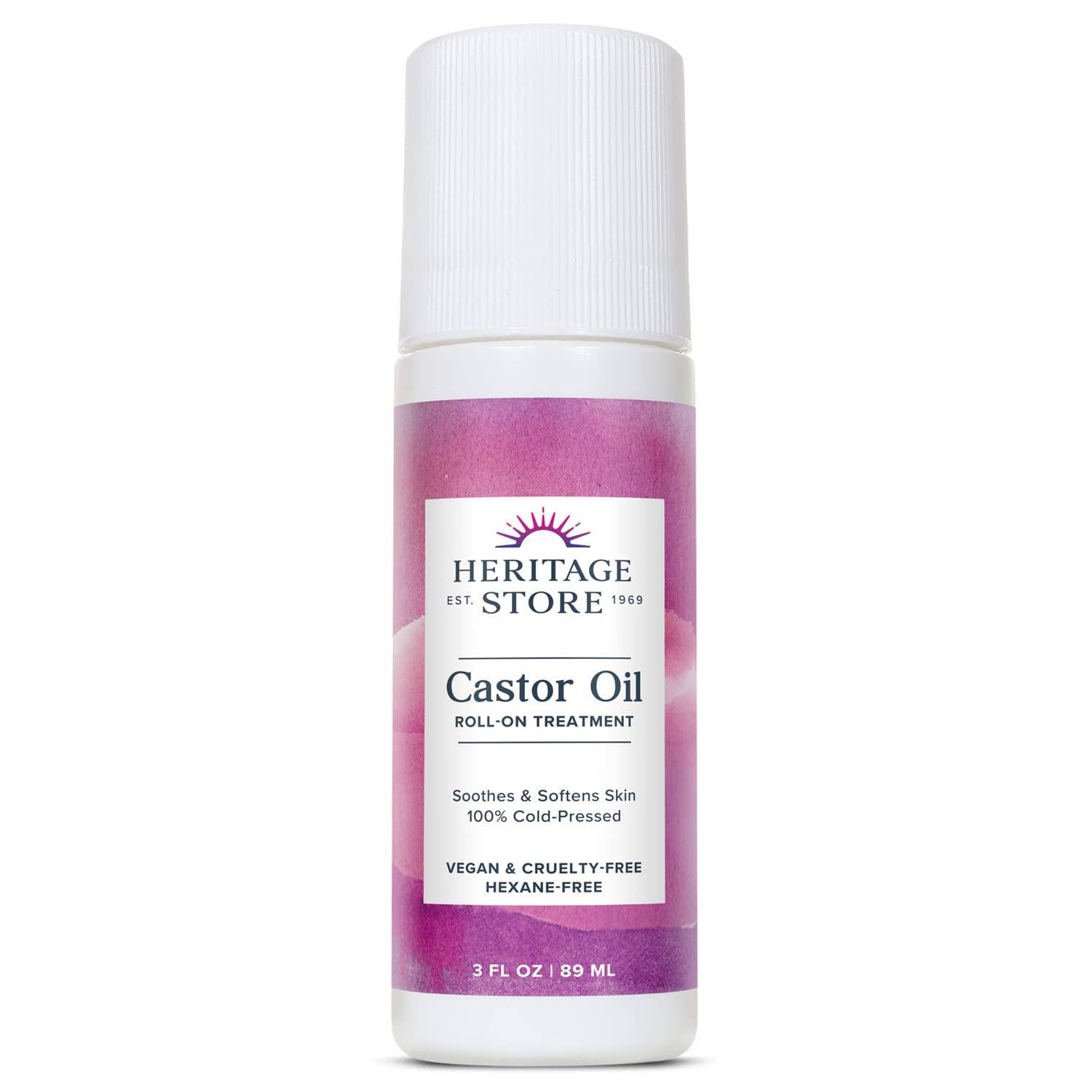HERITAGE STORE Castor Oil Roll On, 3 fl oz - Product Imagery