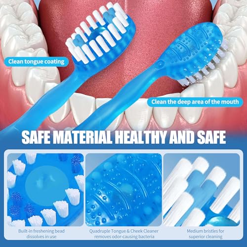 36 Pack Mini Disposable Toothbrushes – 5-in-1 Prepasted Travel - Product Imagery