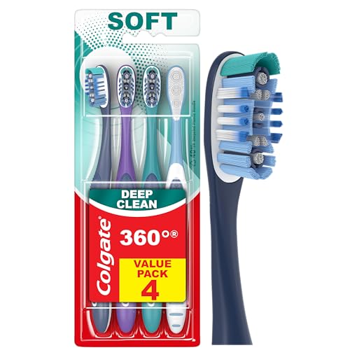 Colgate 360 Soft Toothbrushes, 4 Pack - Product Imagery