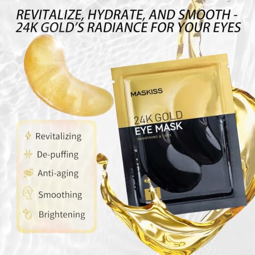 Maskiss 24K Gold Under Eye Patches (15 Pairs), Eye Mask, - Product Imagery