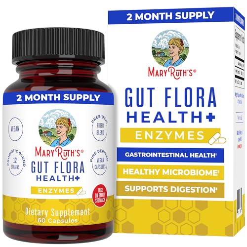 MARYRUTH'S Gut Flora Health+ Enzymes, Gastrointestinal Health, - Product Imagery