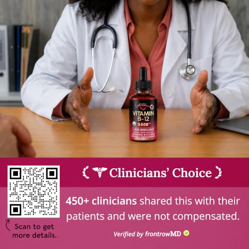 USDA Organic Vitamin B12 Sublingual Drops - Methylcobalamin 5000 - Product Imagery