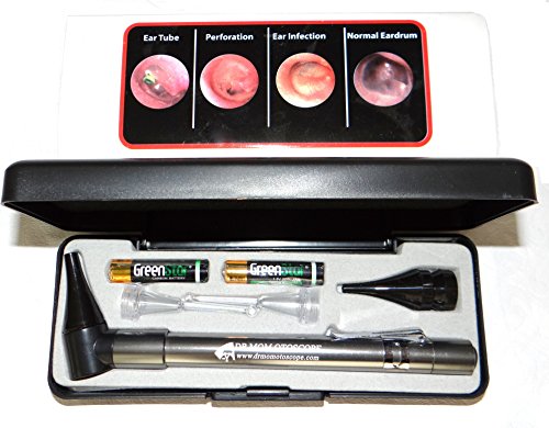 Third Generation Dr Mom Slimline Stainless LED Pocket Otoscope - Product Imagery