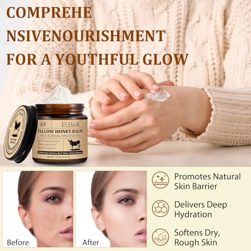ELBBUB Whipped Tallow Cream for Face & Body - 100% Grass-Fed - Product Imagery