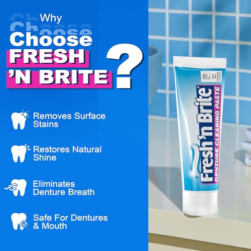 Fresh 'n Brite Denture Cleaner Paste, ADA Accepted Dual Action - Product Imagery