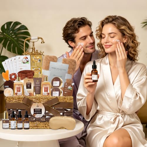 Gifts for Women & Men, 35 Pcs Coconut & Vanilla Self Care Spa - Product Imagery