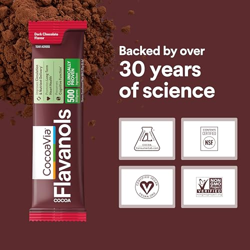 CocoaVia Cocoa Flavanols 500mg, High Flavanol Cocoa Powder, - Product Imagery