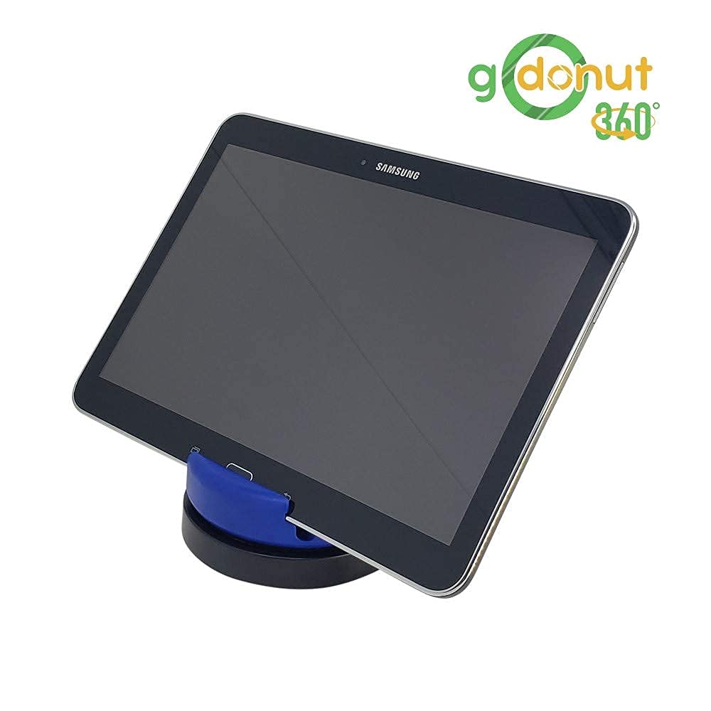 GoDonut 360 Swivel – Smartphone and Tablet Stand and Desk Organizer with 360 Degrees Device Rotation - Compact and Porta