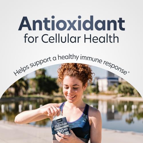 Selenium 200mcg Capsules, 1 Year Supply, Yeast-Free - Product Imagery