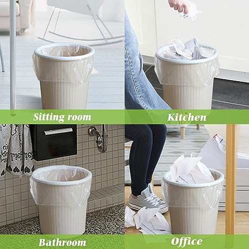 Teivio Clear Trash Bags 5 Gallon 330 Count Unscented Kitchen - Product Imagery