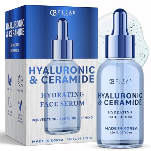 Clear Beauty Ceramide & Hyaluronic Acid Serum for Face - - Product Imagery