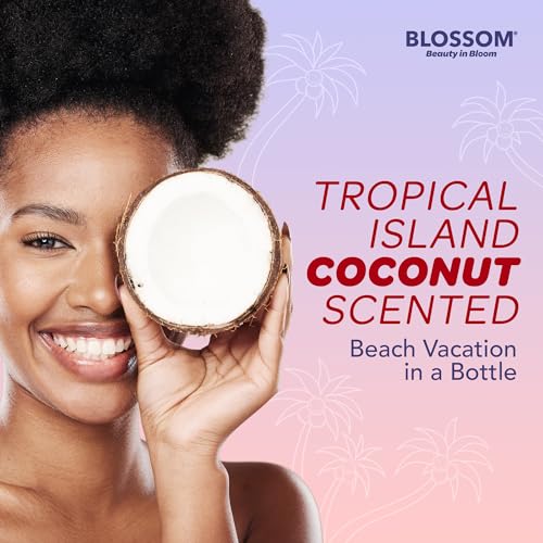 Blossom Dry Body Oil with Real Flowers, Red, Coconut, 2 fl oz - Product Imagery
