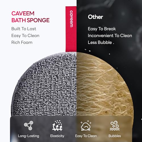 Caveem Exfoliating Body Scrubber, Bath and Body Scrub Buffer, - Product Imagery
