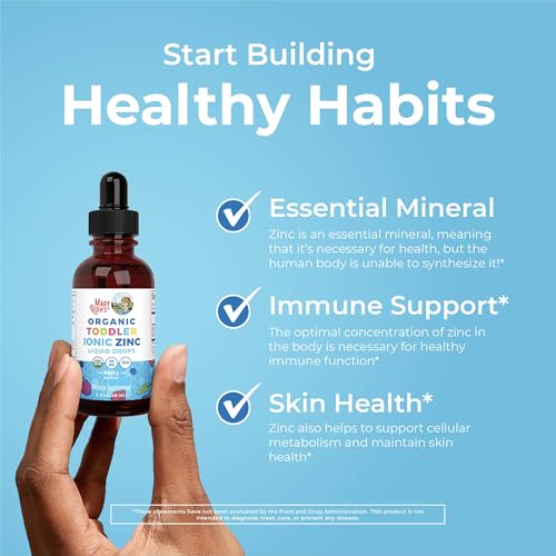 MaryRuth's Organic Toddler Zinc Liquid Drops, Berry Flavor, - Product Imagery