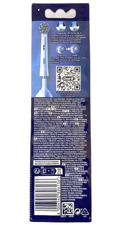 Oral-B Pro Sensitive Clean Replacement Brush Heads, Pack of 4, - Product Imagery
