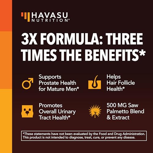 Saw Palmetto with Pumpkin & Nettle, Prostate Health Supplement, - Product Imagery
