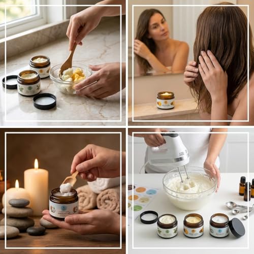 Mango Butter, Shea Butter & Coconut Oil Set for Skin, Hair & Body - Product Imagery