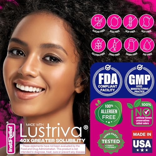 InstaRelief® Hair Growth with Lustriva® - Clinically Shown to - Product Imagery