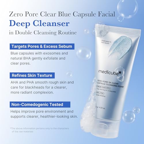 medicube Facial Cleanser Zero Pore Capsule Cleansing Foam - Product Imagery