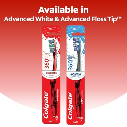 Colgate 360 Advanced Whitening Toothbrushes, Medium, 4 Pack - Product Imagery