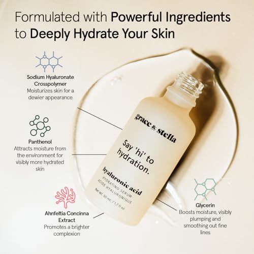 grace & stella Award Winning Hyaluronic Acid Serum (30ml/1 fl oz) - Product Imagery