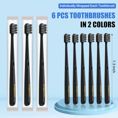 Tetragonal tree Extra Soft Toothbrushes (6 Pack) - 20,000 Ultra - Product Imagery