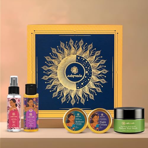 Ashpveda Luxury Ayurvedic Hydrate & Shine Collection Wedding Gift Box Set for Women and Men | Premium Luxury Face Care G
