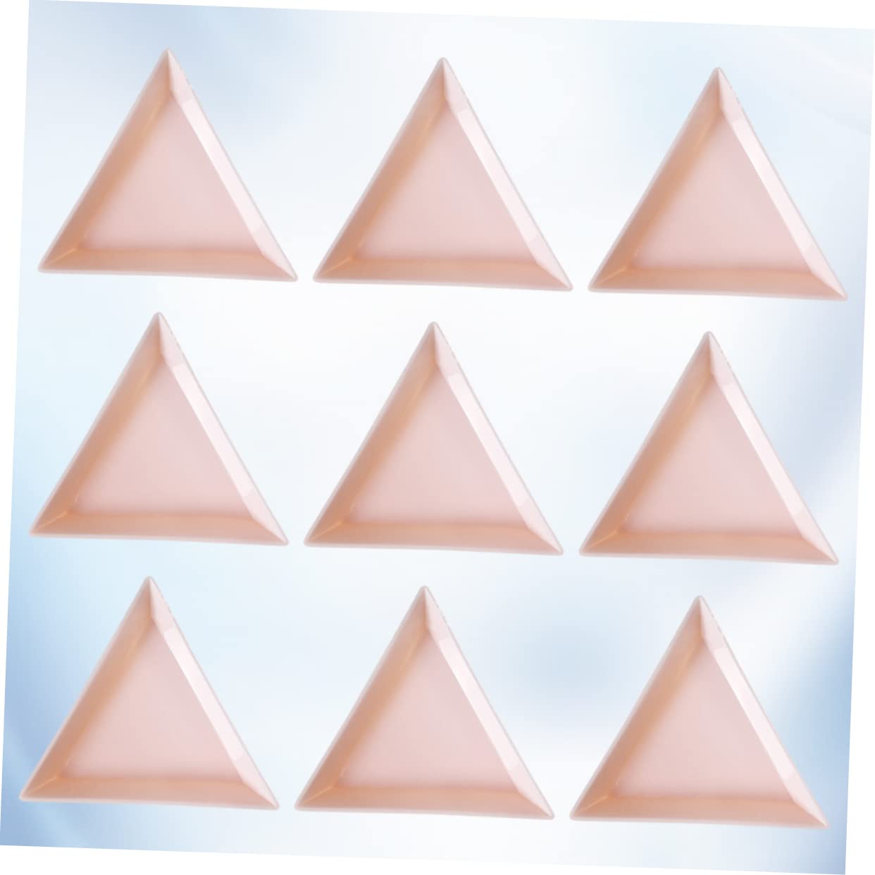 WOONEKY 80pcs Manicure Tools Triangular Storage Trays Nail Jewelry Tray Large Capacity for Nail Technician