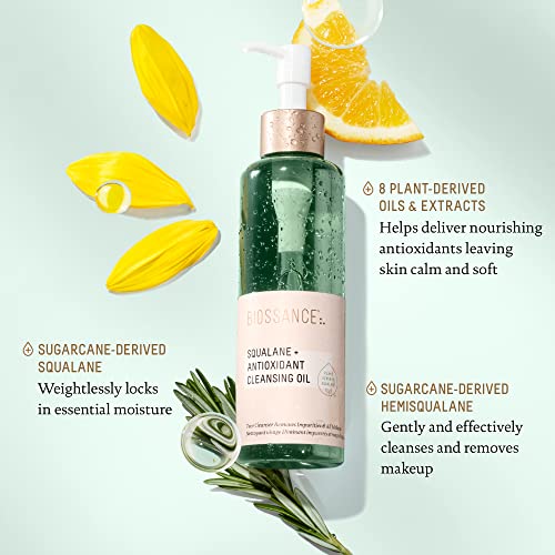BIOSSANCE Squalane + Antioxidant Cleansing Oil. Lightweight - Product Imagery