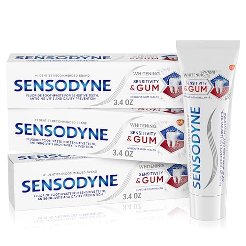 Sensodyne Sensitivity & Gum Whitening Toothpaste, 3.4 Ounces - Product Imagery