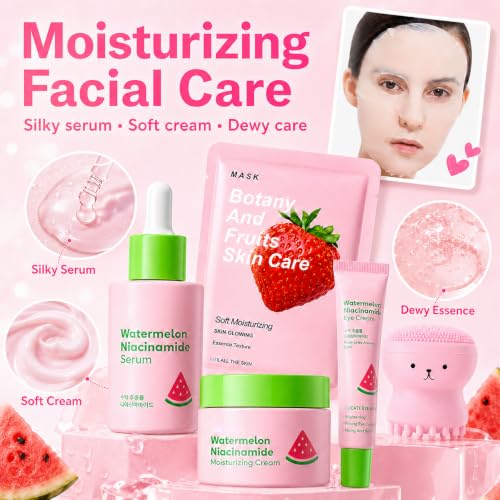Watermelon Skin Care Set for Teen Girls Women,Facial Care Gift - Product Imagery
