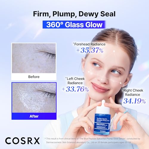 COSRX The Blue Copper Peptide Bakuchiol Serum, Glow & Plumping, - Product Imagery