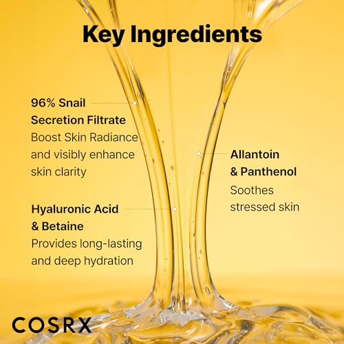 COSRX Snail Mucin 96% Repairing Serum for Sooothing & Hydrating - Product Imagery