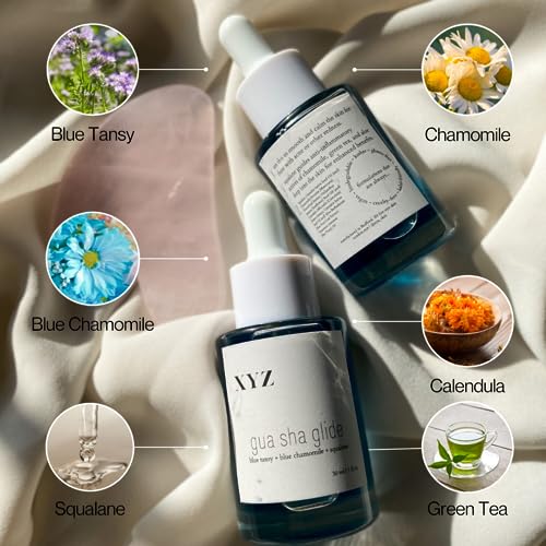 Gua Sha Glide Face Oil - Hydrating and Soothing With Azulene - Product Imagery