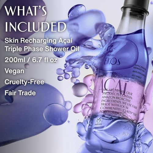 natura - Ekos Açaí Triple Phase Shower Oil - Revitalizing - Product Imagery