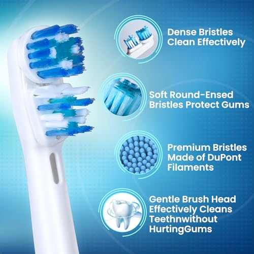 Replacement Brush Heads Compatible with Oral B- Double Clean - Product Imagery