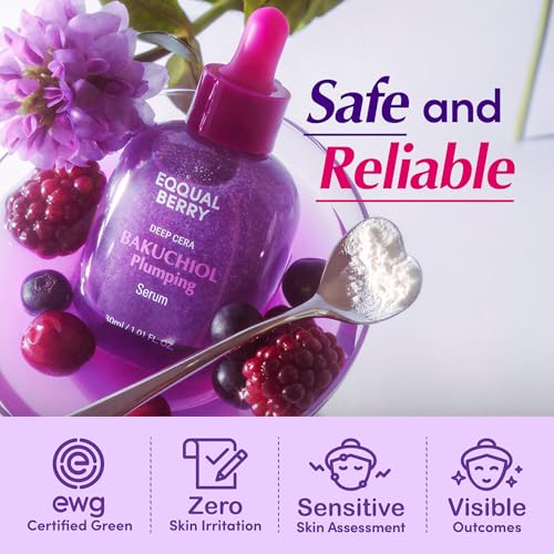 EQQUALBERRY Bakuchiol Plumping Face Serum - Retinol Natural - Product Imagery