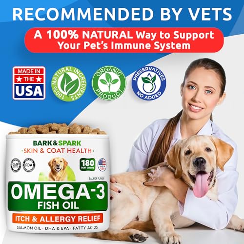 Omega 3 for Dogs & Cats - Fish Oil, Skin&Coat Health, - Product Imagery