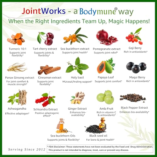 Bodymune JointWorks – Organic Joint & Muscle Support Supplement - Product Imagery