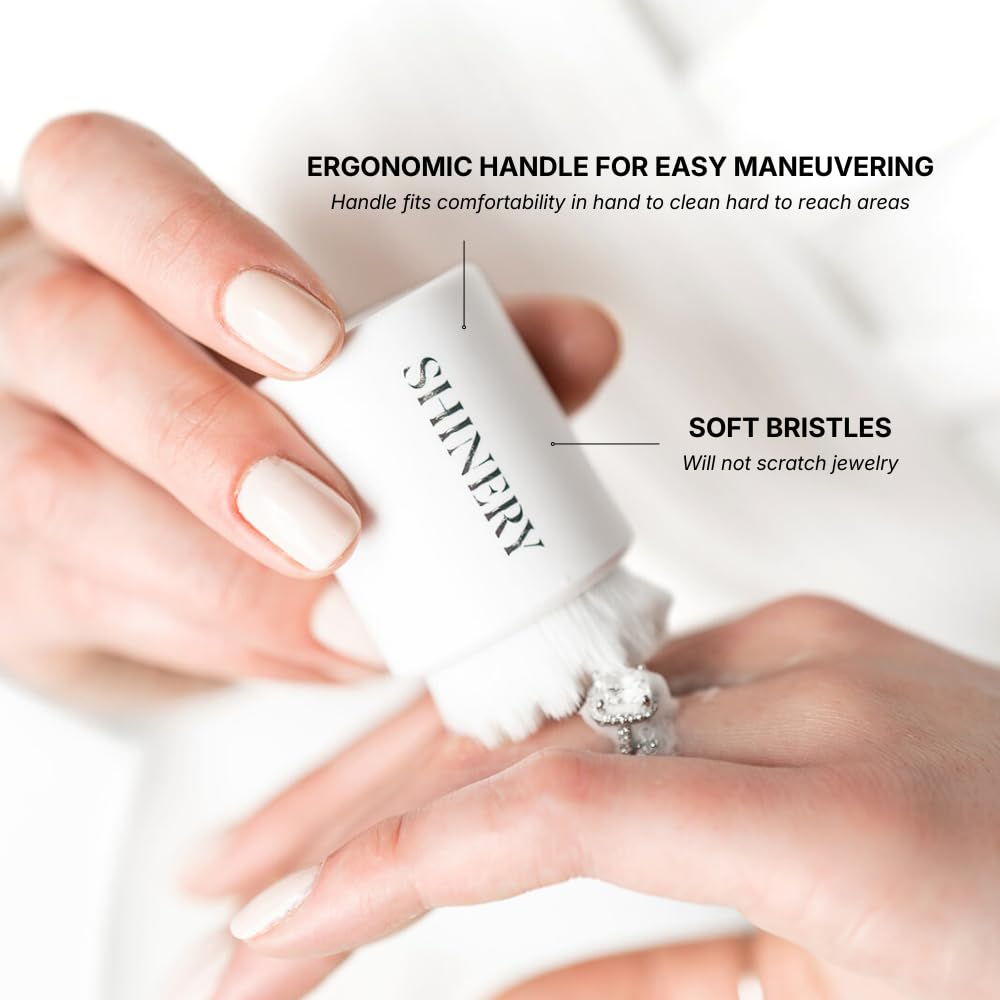 Shinery Radiance Brush - Jewelry Cleaning Brush for Rings & Diamonds – full view