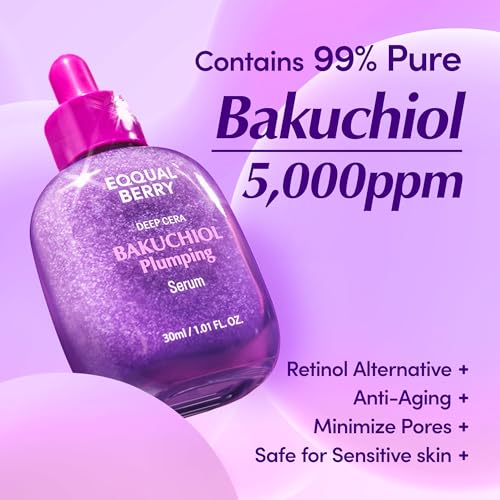EQQUALBERRY Bakuchiol Plumping Face Serum - Retinol Natural - Product Imagery