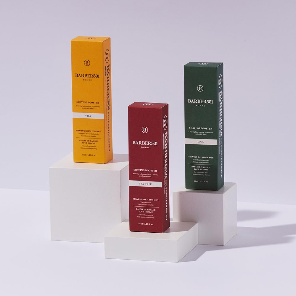BARBER501 Shaving Booster Balm Shaving Cream Men, Shaving Gel, Shave Oil, Travel Shaving Cream (3, Red,Green,Yellow) – a