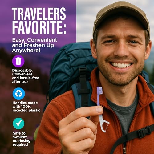 GuruNanda Disposable Travel Toothbrush 2.0, Fluoride Free - Product Imagery